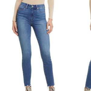 NWT Paige Hoxton Raw Hem Ankle Slim Jeans
